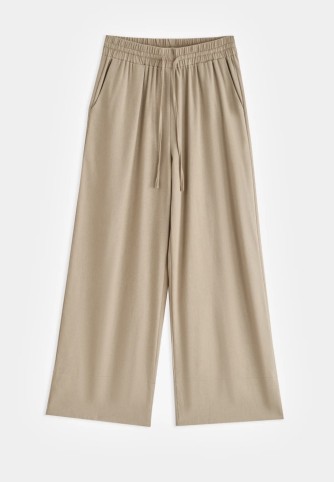 Ensemble beige gilet & pantalon fluide | Ensemble femme chic – C pour Elle