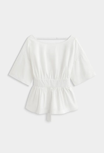Blouse blanche dos nu à nouer | Haut femme chic et élégant – C pour Elle