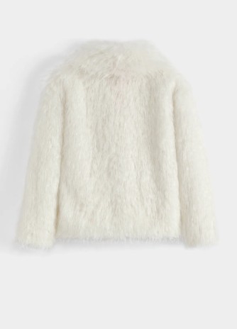 Veste fausse fourrure écrue | Veste femme chic et élégante – C pour Elle