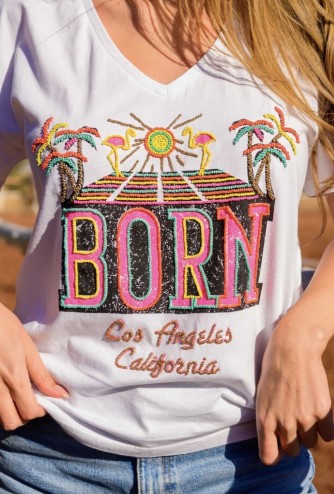 Tee-shirt Born femme coton tendance | C pour Elle
