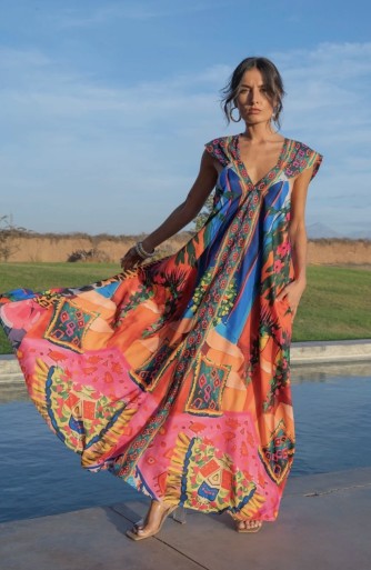 Robe longue colorée femme été tendance | C pour Elle