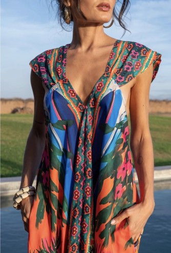 Robe longue colorée femme été tendance | C pour Elle