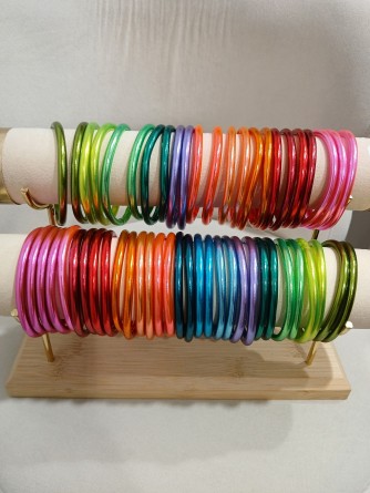 Bracelets joncs colorés femme tendance été | C pour Elle